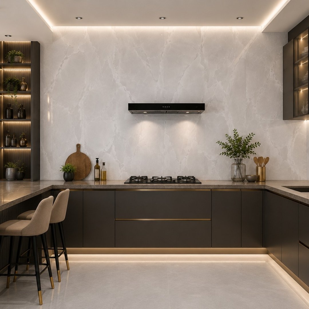 AL En Morgan Grey Marble & Stone Kitchen Tiles - My Home Studio
